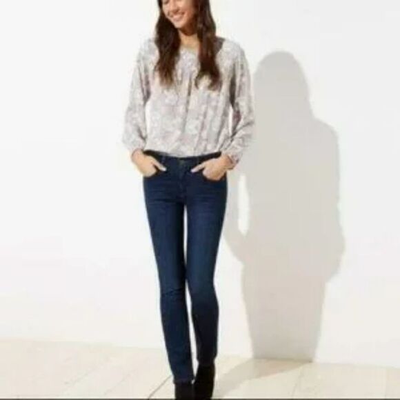 Ann Taylor Loft Modern Skinny Dark Wash Jeans - Size 26/2 - Picture 1 of 11